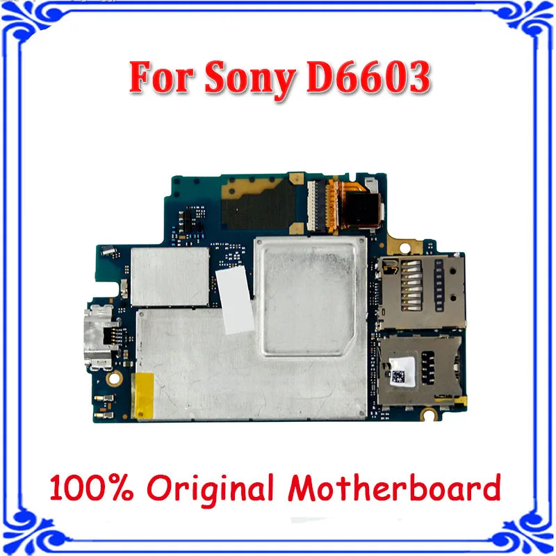 

Original unlocked for Sony Xperia Z3 D6603 Motherboard, 16GB for Sony Z3 D6603 Logic Board with Android System mb main plate