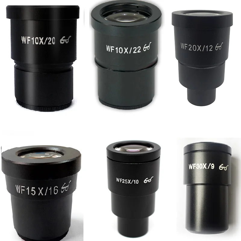 

One Peice WF10X WF15X WF20X WF25X WF30X High Eye-point Eyepiece Wide Field Optical Lens for Industrial Stereo Moicroscope