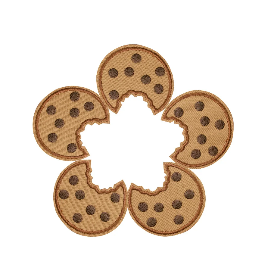

Cookie food patches for clothing iron on patches for clothes badges clothes iron-on parches applique patches for jeans 10pcs
