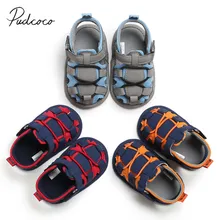 Детские первые ходунки 0-18 м новорожденный младенец малыш ребенок мальчик девочка мягкая подошва обувь для малышей Летняя лоскутная повязка обувь