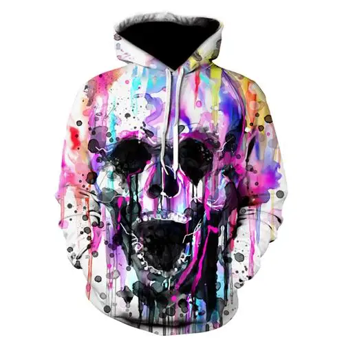

TUNSECHY brand clothing fall 2018 fashion man / woman 3D Hoodie funny clown cartoon animal print skull 3D Hoodie