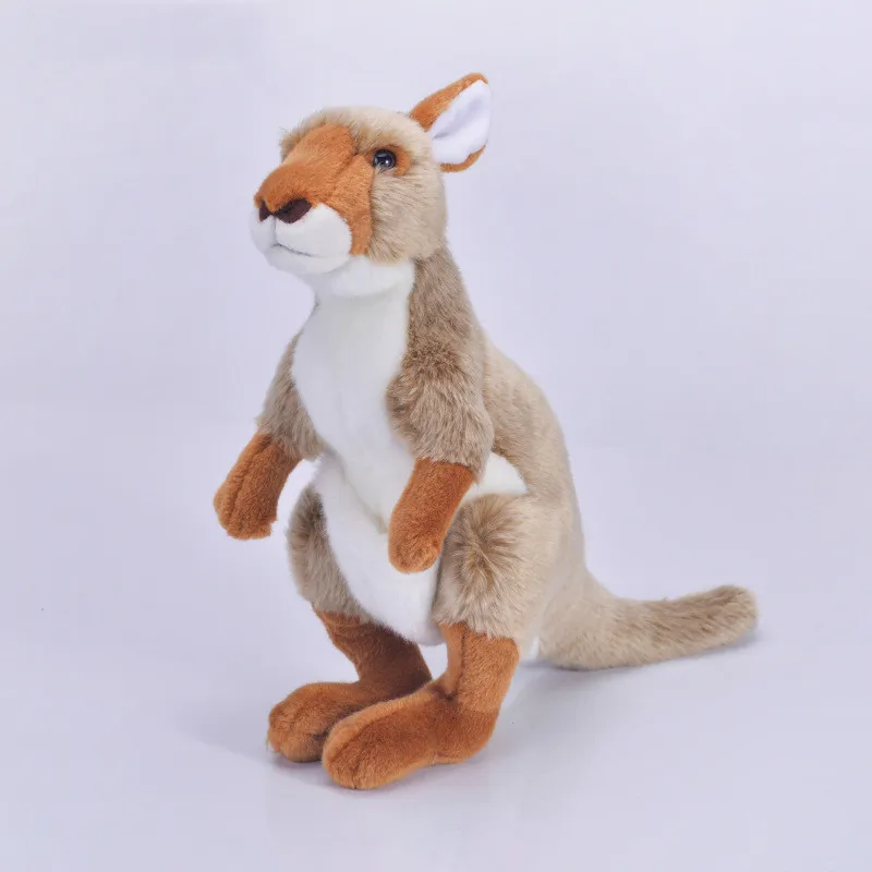 

35cm Cute Lovely Small Soft Australia Kangaroo Mother Plush Doll Simulation Stuffed Animal Baby Toys Birthday Gift for Kids