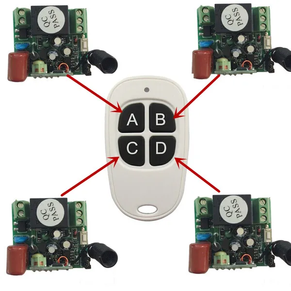 220V 10A 1 CH RF Wireless Remote Control Switch Security System