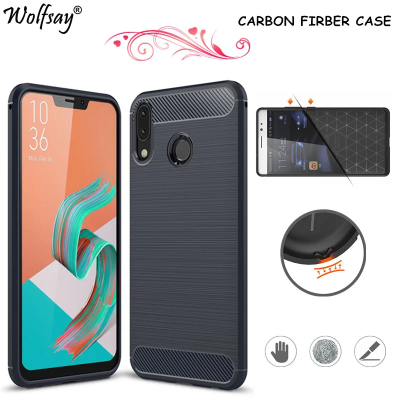 Карбоновый чехол Finber для Asus ZenFone 5 ZE620KL Силиконовый ТПУ с полным покрытием ASUS Zenfone