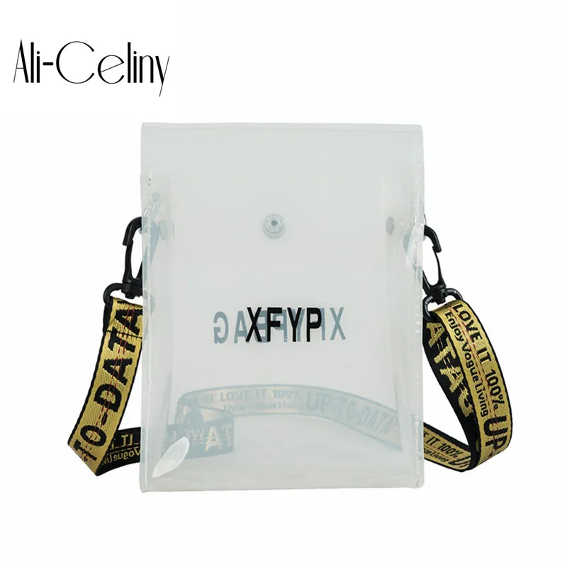 

2019 Women Messenger Bags Clear Tote Cross Body Shoulder Jelly Female Handbag Laser Chain Shoulder Bag Hombre