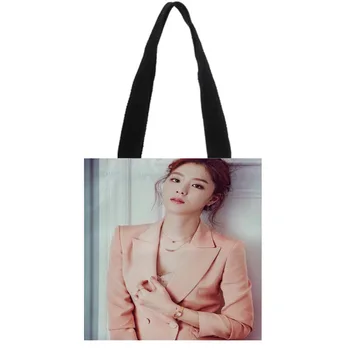 

Hot Sale KPOP Seo Ji-Hye printed bags for women 2019 Canvas Tote Bag 30x35cm,35x40cm Handbag Customize your image