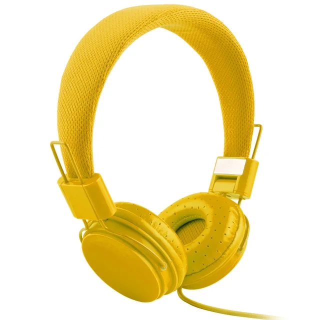 yellow Высококачественные стерео бас детские наушники E5 с микрофоном музыкальные наушники детские гарнитуры маленький наушник в подарок - Цвет: yellow