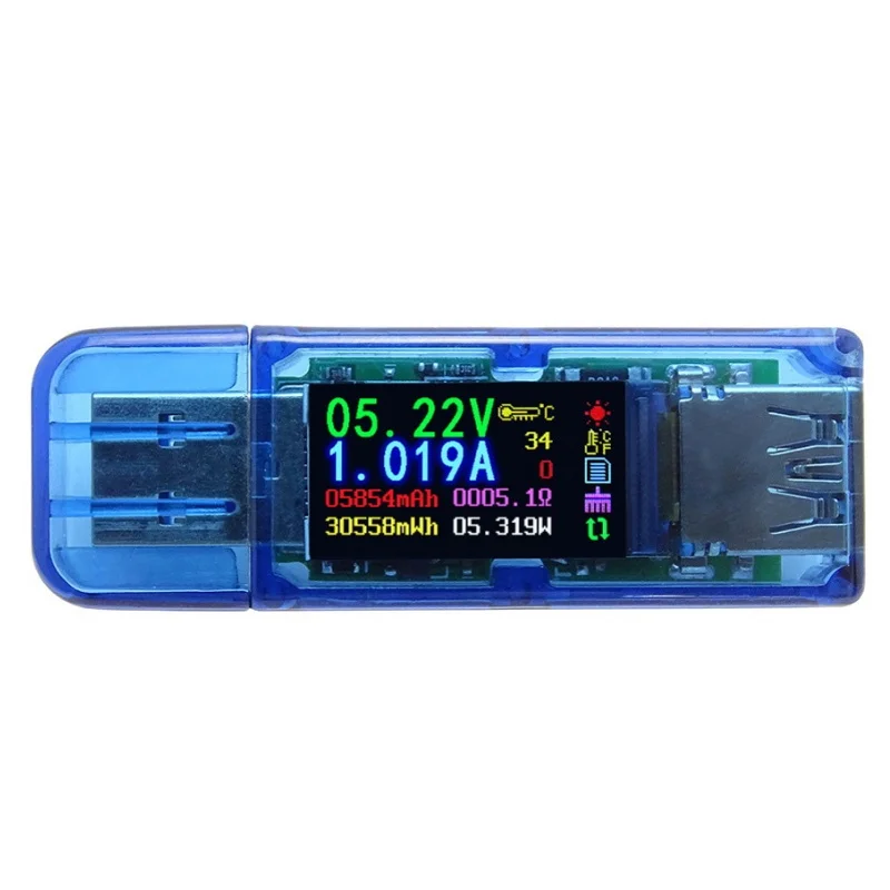 AT34 USB3.0 IPS HD цветной экран USB тестер напряжения тока Емкость энергии Мощность