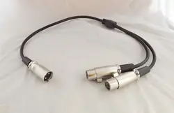 1 шт. premium XLR штекер для 2 XLR Женский Джек Mic аудио Y Кабель-адаптер 1.5Ft 50 см