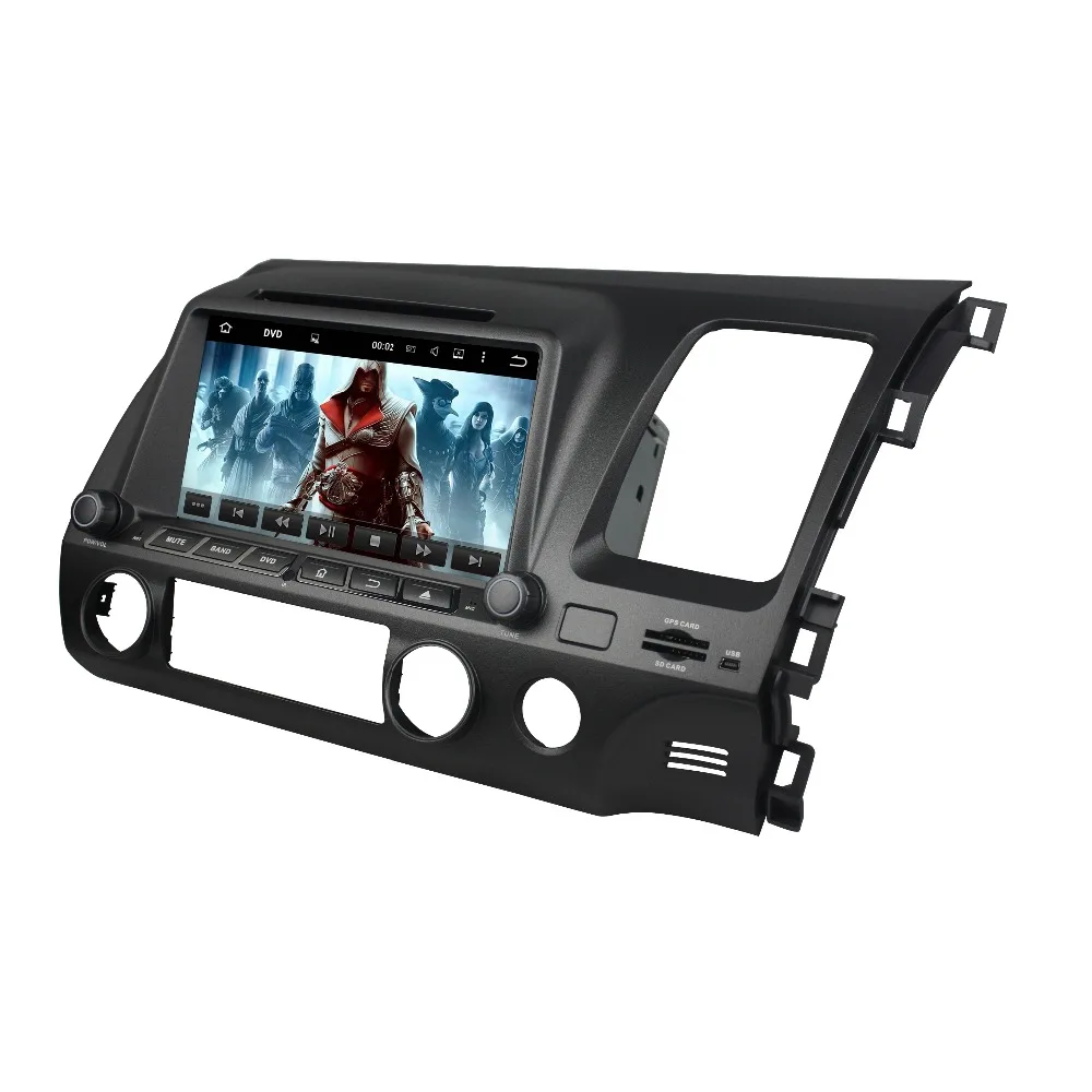 Discount 2 din 8" Android 8.0 Car Stereo DVD Radio GPS Multimedia for Honda Civic 2006-2011 Right 4GB RAM Bluetooth WIFI USB Mirror-link 11