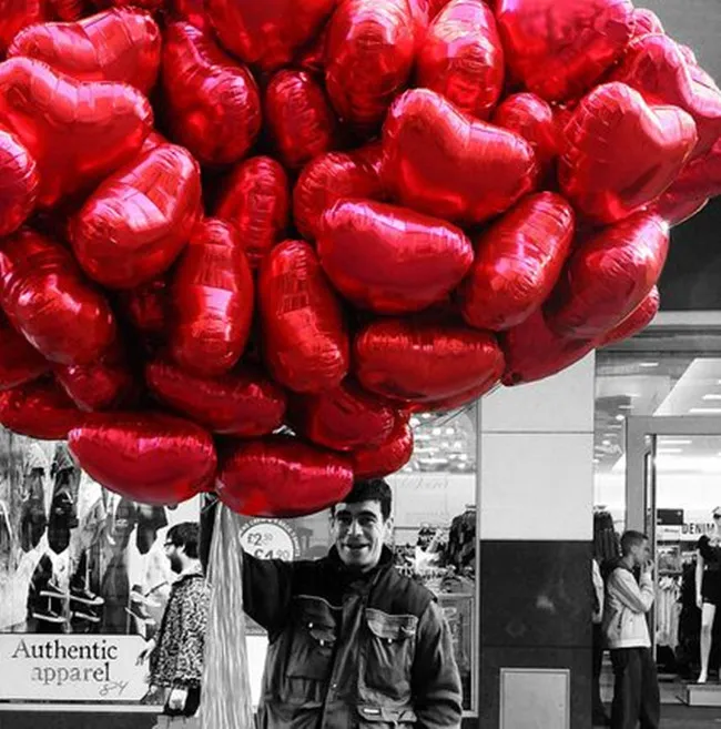 10 шт. дюймов Красное Сердце воздушные шары из фольги Love с днем рождения