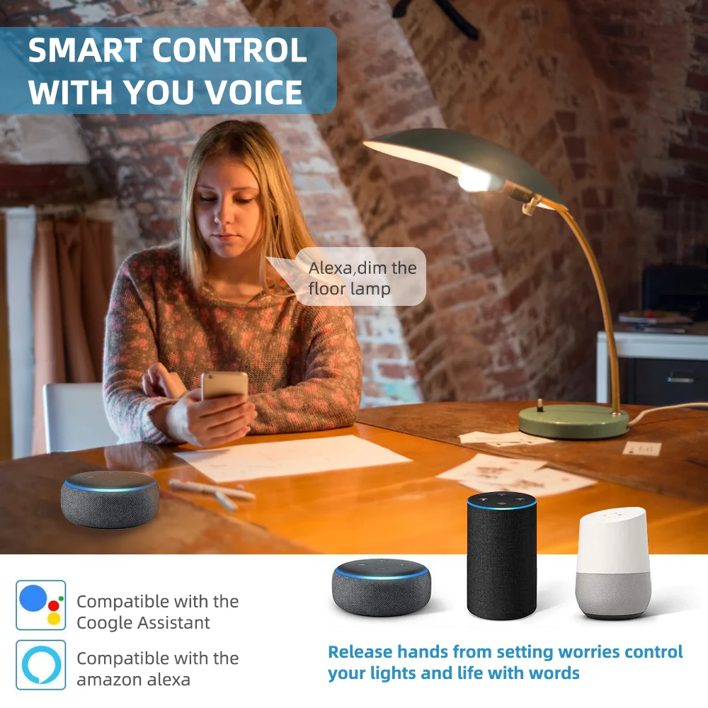 WiFi умная Лампочка 8 Вт 9 10 12 E27 A60 датчик движения PIR Dusk to Dawn LED Ночная лампочка лампа