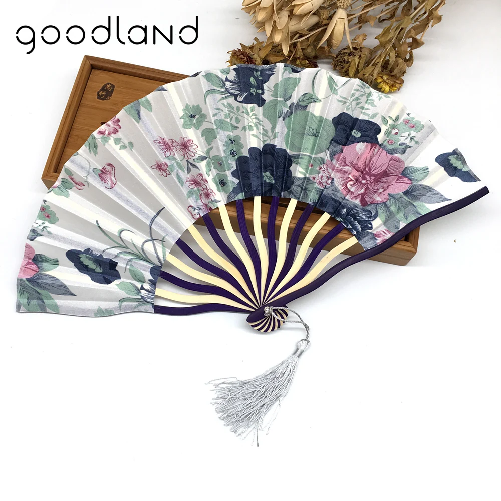 1pcs with Gift bag Bamboo Hollow Flower Hand Fan Folding Pocket Fan Wedding Decoration mariage