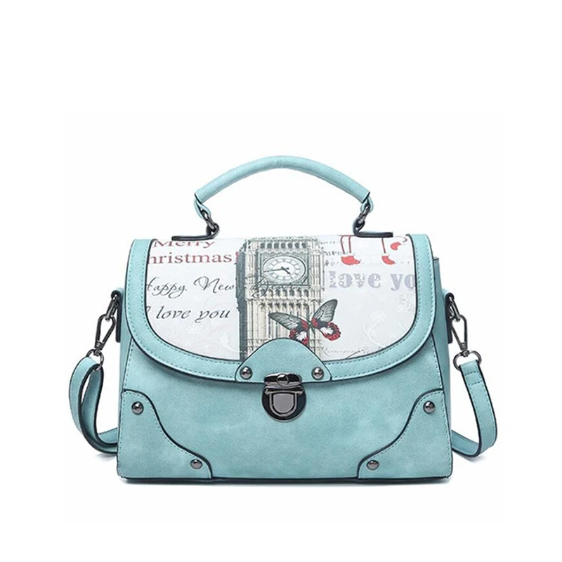 

S.IKRR Crossbody Bags For Women Leather Handbags Luxury Handbags Women Bags Designer Butterfly Printing Shoulder Bag