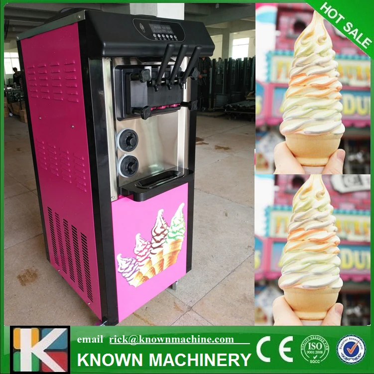 В Лидер продаж мягкого мороженого машина 220/110 В 50/60 Гц с воздушным насосом Бесплатная доставка по морю
