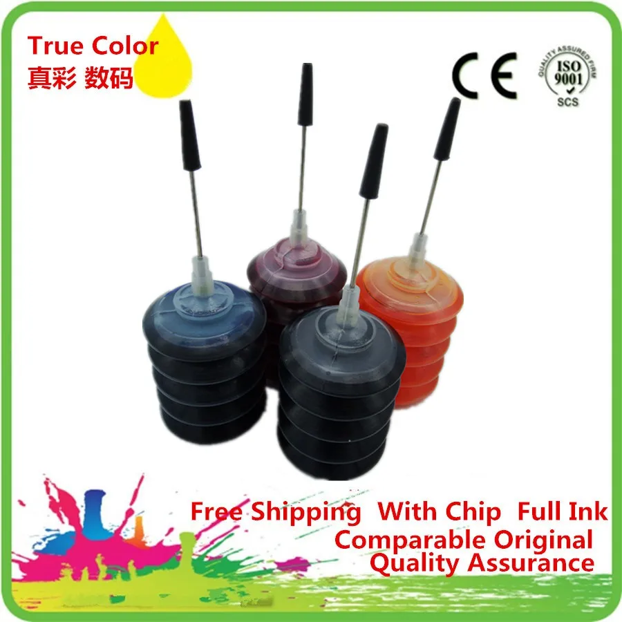 

4 x 30 ML Refill Dye Ink Kit for Epson Canon HP Brother Lexmark DELL Kodak Inkjet Printer CISS Cartridge Printer Ink