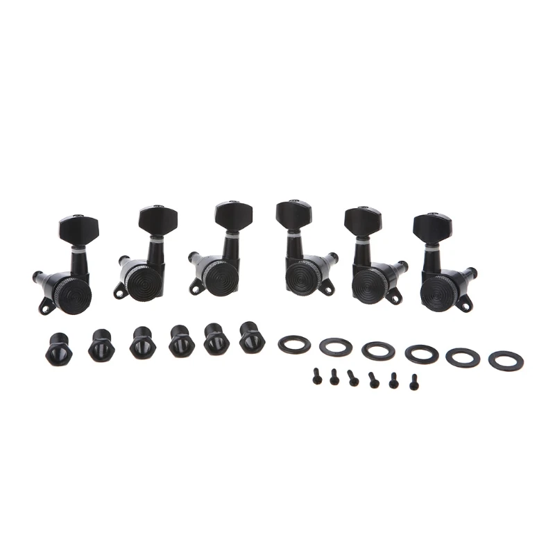 

2019 Guitar Locking Tuners Tuning Pegs Machine Heads For Electric Acoustic 3L3R Black