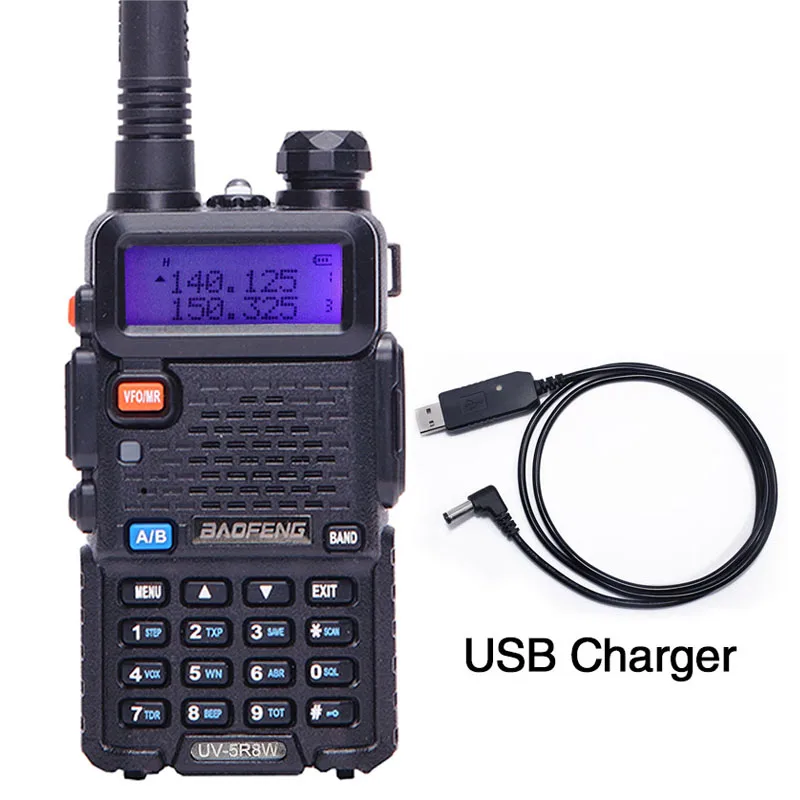 Baofeng UV-5R 8 Вт высокомощная рация trile power ful UV5R8W CB радиостанция VHF UHF Двухдиапазонная UV 5R 8 Вт двухсторонняя рация - Цвет: add usb charger