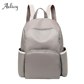 

Aelicy 2019 Women Anti-theft Backpacks Female Ladies Nylon Backpacks For School Sac A Dos Femme Female Solid Shoulder Bags