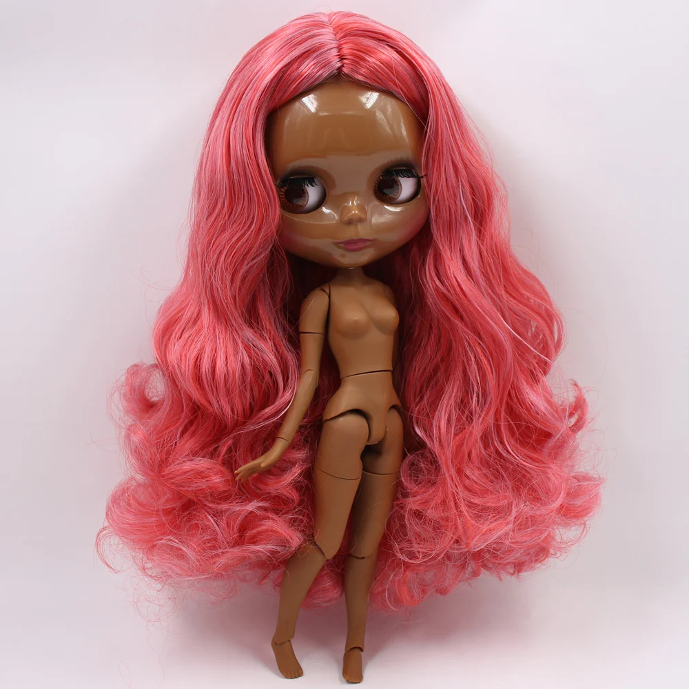 Olivia – Premium Custom Neo Blythe Doll with Multi-Color Hair, Black Skin & Shiny Cute Face 2