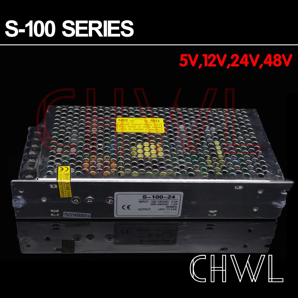 

FREE SHIIPPING HIGH QUALITY 5V 20A 100W SWITCHING POWER SUPPLY FOR LED STRIP AC 100-240V INPUT