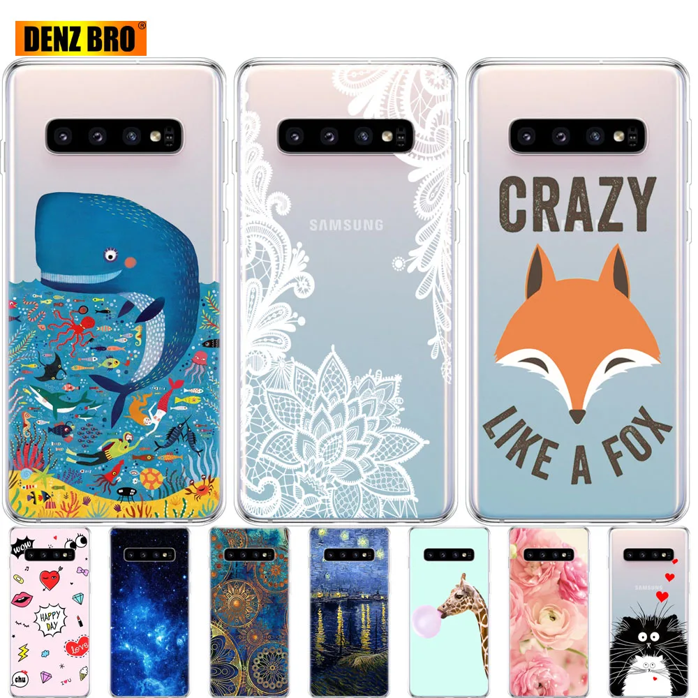 لسامسونج غالاكسي S10 حالة S10Plus حالة سيليكون غطاء من البولي يوريثان الحراري الهاتف S10 E حالة على لسامسونج S10 زائد G975F S 10 SM-G973F حالة