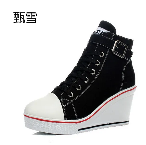 2017 L'intérieur Noir Latérale Mode Haute À rose Glissière rouge Nouvelle Chaussures Toile blanc Doux r0qr4