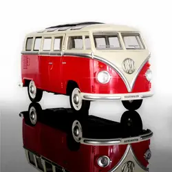 Новый стиль 1:24 макет машины автобус детские развивающие игрушки, зеленый красный цвет миниатюрный автомобиль коллекционные игрушки