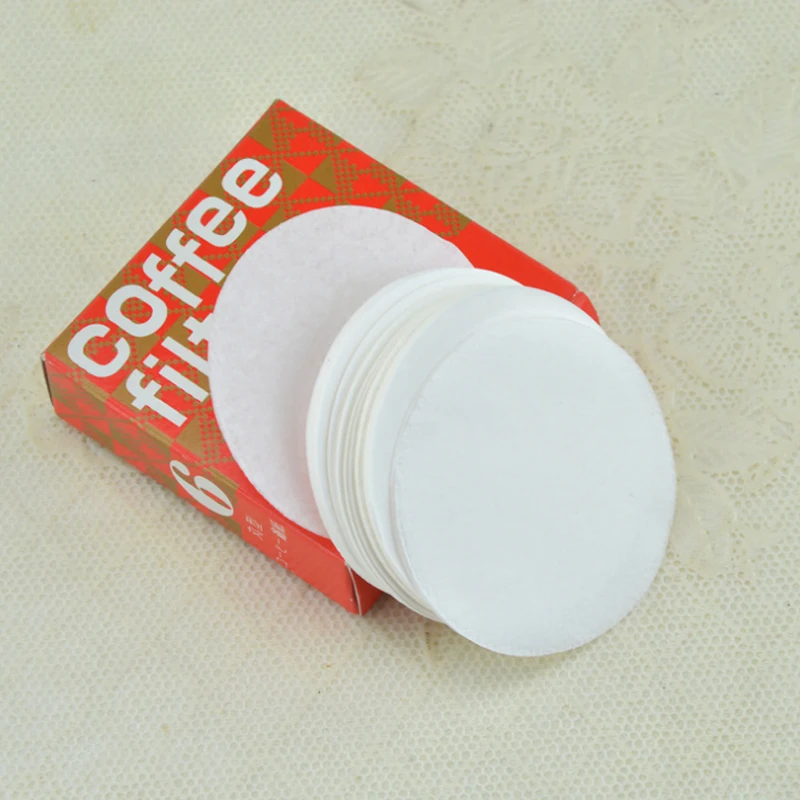 

100PCS/lot Coffee Filter Paper Filters Fast and Efficient Decontamination Keeping Machines Unblocked Home Kitchen Tools