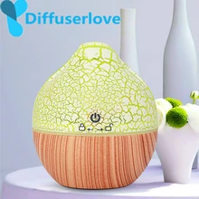 Diffuserlove 130 мл USB Арома эфирное масло диффузор туман увлажнитель древесины 7 цветов Изменение светодиодный свет для офиса дома