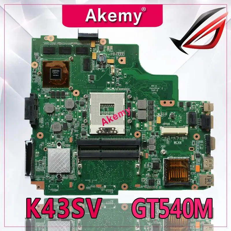 Оригинальная материнская плата Akemy K43SV для ноутбука For Asus K43S X43S K43SJ K43SM
