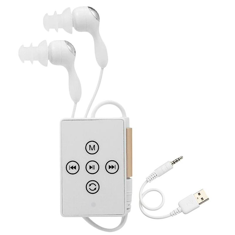 White Ipx8 водонепроницаемый MP3-плеер 8 Гб музыкальный плеер с fm-радио для плавания бега дайвинга - Цвет: White