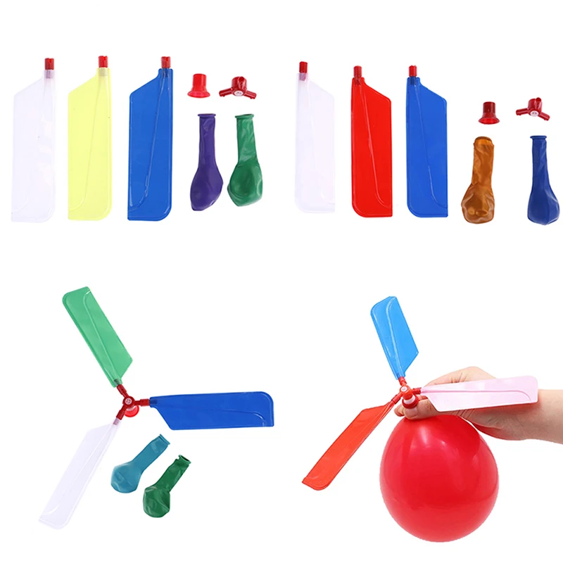 

10pcs/lot Toy Balls Balloons Helicopter Flying With Whistle Propeller Kid Toys Children Outdoor Playing Creative Funny Toy