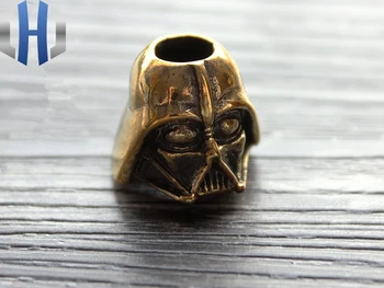 

Black Soldiers Helmet Knife Beads Fall Brass EDC Pendant Umbrella Rope Pendant DIY Accessories Outdoors Knife EDC Multi Tools