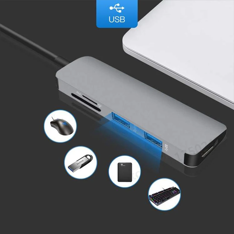 USB C адаптер Thunderbolt 3 HDMI HUB для Huawei Mate 20 P20 Pro MacBook Convert Type C|Адаптеры Type-C| |