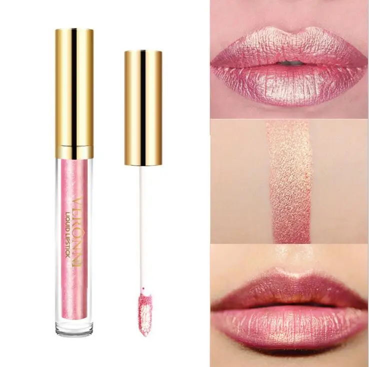 

MZPJ24-Free Shipping Veronni Bellini 2017 Foreign Explosion Mermaid Ji Pearl Lip Glaze Lipstick Metal Chameleon