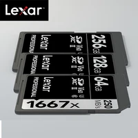 כרטיס sd מקורי Lexar 1667x עד כרטיס SD זיכרון פלאש של 250MB / 64GB 128GB V60 UHS-II וידאו U3 כרטיס במהירות גבוהה 256GB SDXC עבור 3D 4K HD (5)
