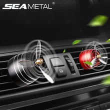 SEAMETAL автомобильный парфюмерный диффузор освежитель воздуха светодиодный светильник вентиляционное отверстие на выходе зажим Декор автомобилей пропеллер аромат запах орнамент