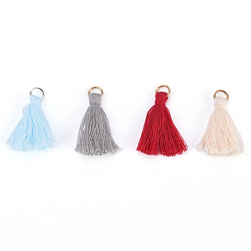 10pcs/lot Cotton Silk Handmade Tassel for Jewelry Embellishment Mini Tassels Fashion silk Brush earrings accessories