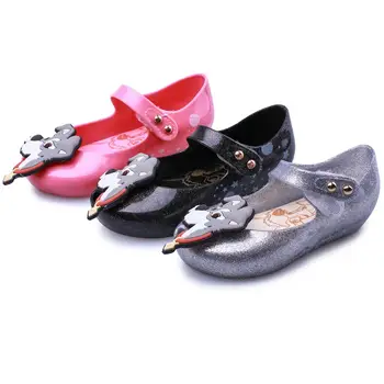 

2018 Summer Twins Dog Print Star Moon Lady Tramp Beach Shoes Jelly Shoe Fish Mouth Girl Non-slip Kids Sandal