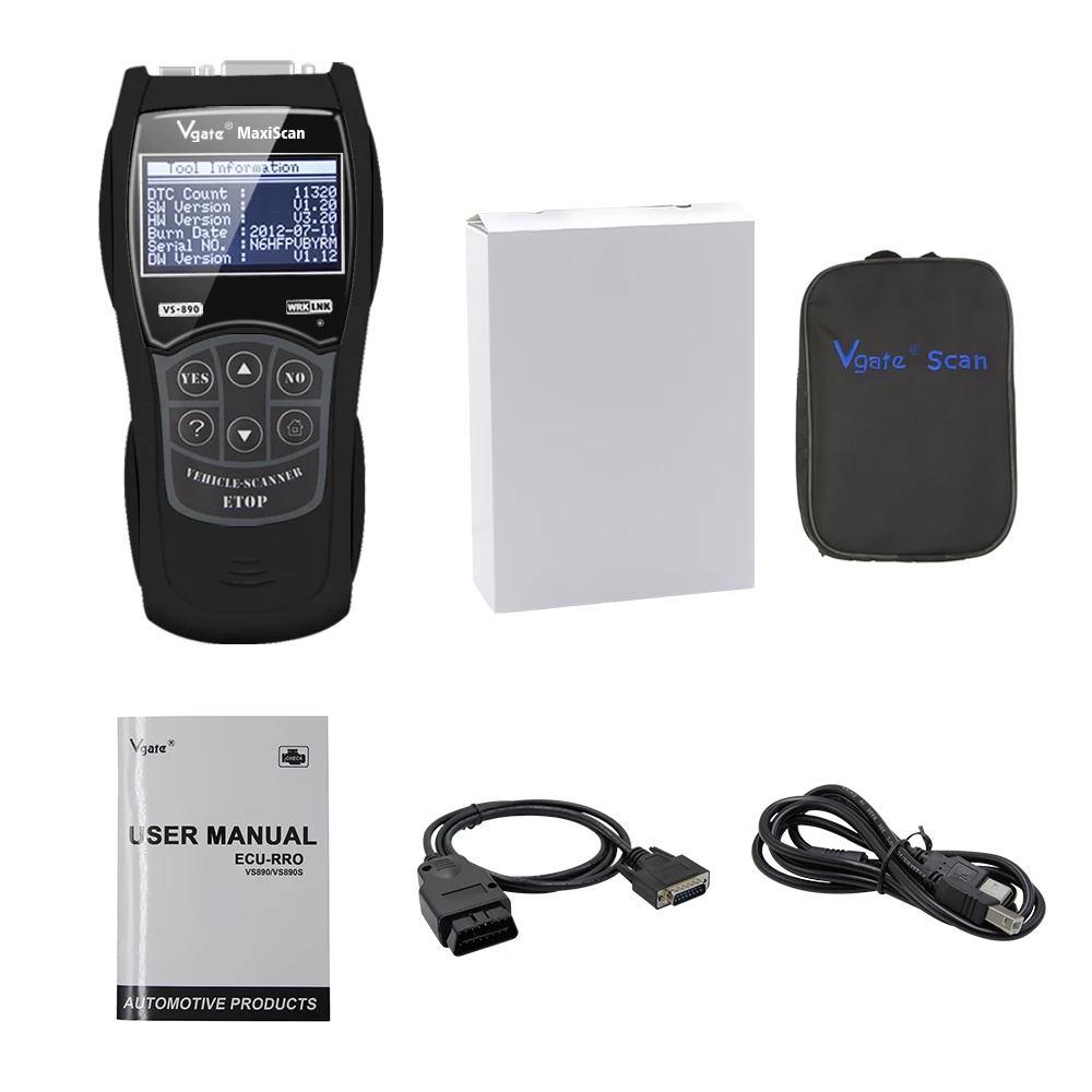 Автомобильный сканер Vgate Scantool Maxiscan VS890 OBD2 автомобильный для диагностики VS890/VS890S obd2