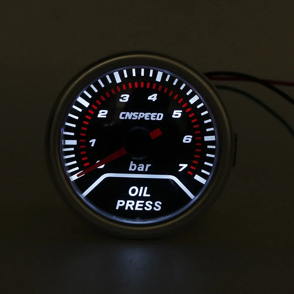 CNSPEED датчик давления масла "(52 мм) Датчик давления масла 0-7 бар датчик дыма лен/Тахометр/гоночный автомобиль метр YC101231