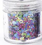 50g/bag Chunky Glitter Nail Sequins Iridescent Flakes Ultra-thin Colorful Mixed Paillette Festival Glitter Cosmetic Face Glitter - Цвет: 9-10g jar