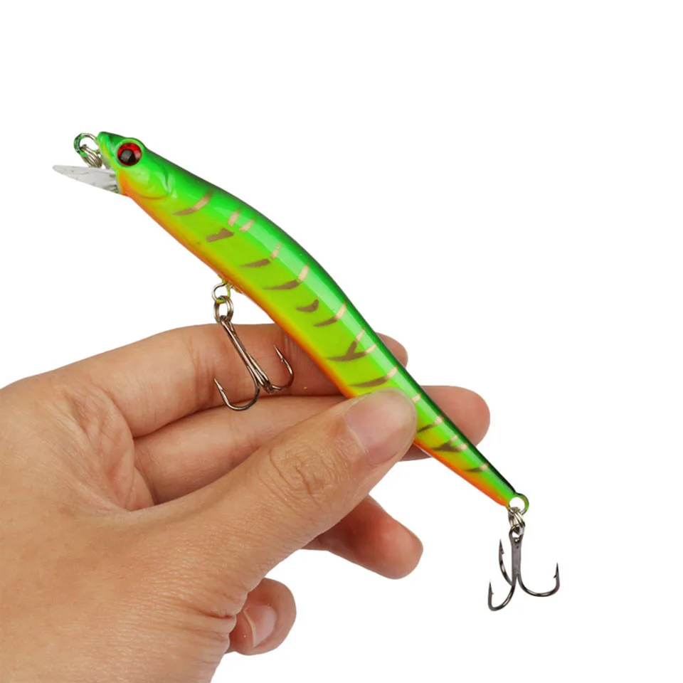  12cm 10g  Artificial Floating Minnow Fishing Lure Long Shot Fishing Lures Hard Bait Tackle 3D Fish Eyes 