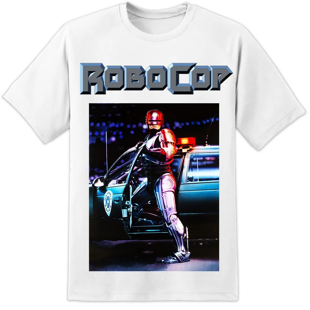 

ROBOCOP retro US huge AFFICHE FILM T shirt printed culte classique OCP ed209 Cartoon t shirt men Unisex New Fashion tshirt