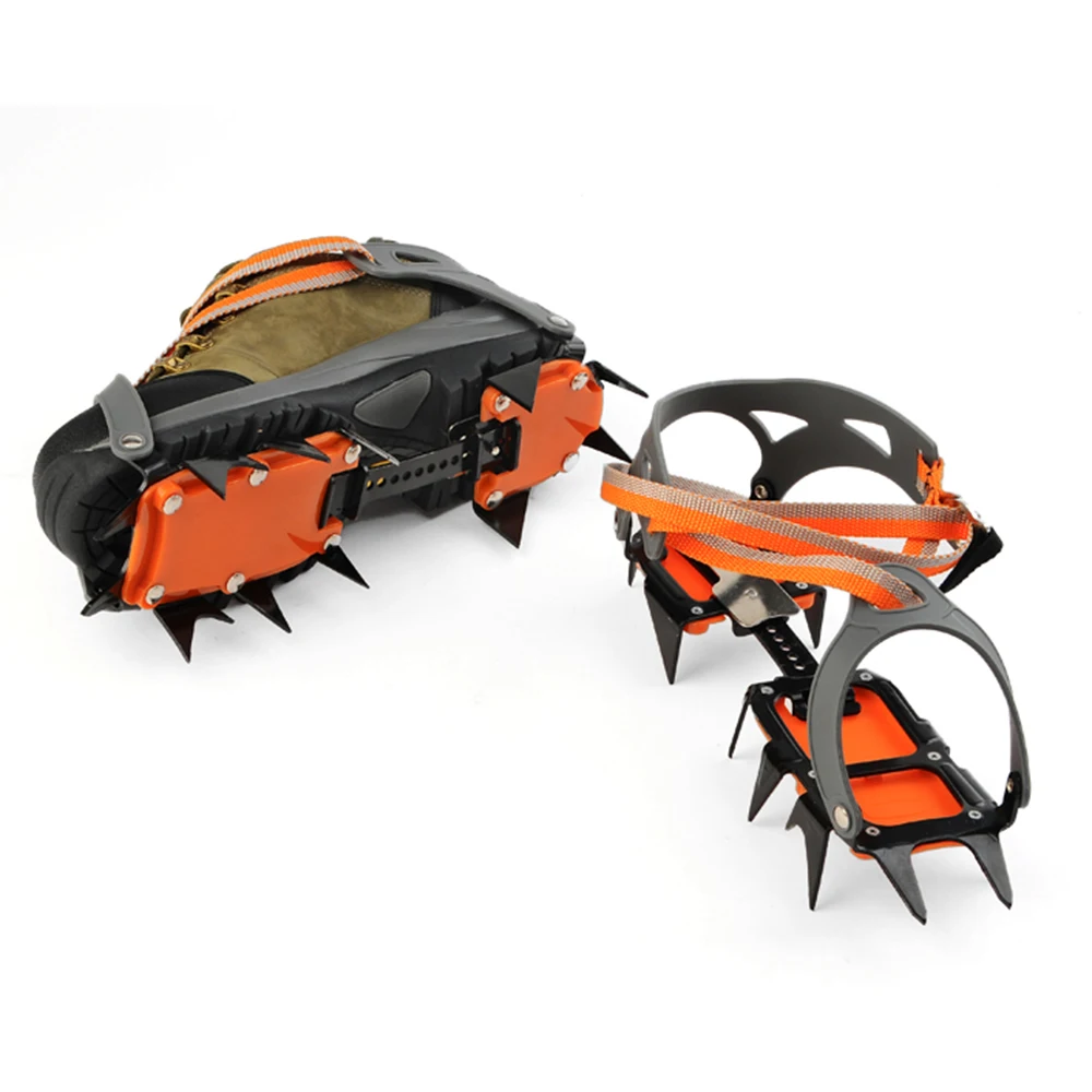 

14-point Manganese Steel Climbing Gear Crampons Ice Grippers Crampon Traction Device Mountaineering Glacier Travel Ice Walking
