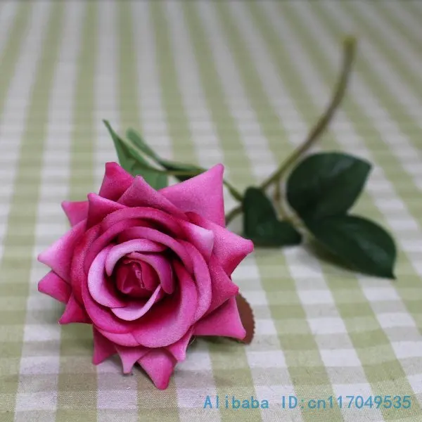 6 шт. Красивые Искусственные цветы бархатная Роза Свадебные украшения дома подарок 4 цвета F273