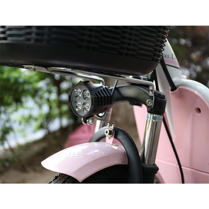 Best E-Bike Led Headlight 12V 24V 36V 48V 60V 72V Bicycle Light with Horn Waterproof Front Headlight 9