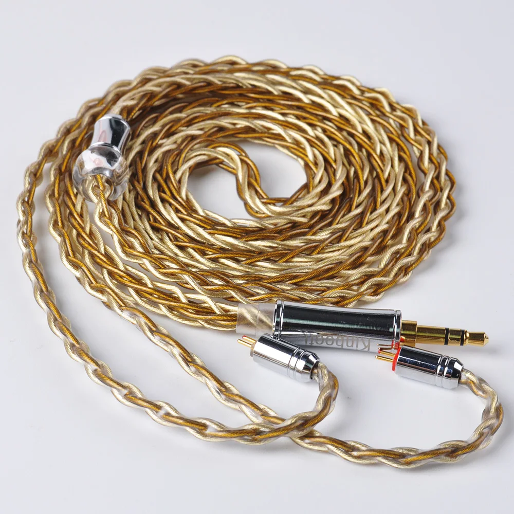 

DIY 8 Shares 0.78mm 2 Pin Upgrade Cable for Weston TFZ W4r Um3x for KZ ZS10 AS10 Earphone 3.5mm 2.5mm 4.4mm Balance for Sony