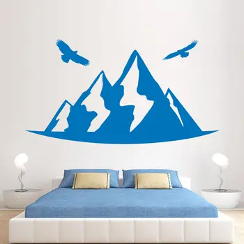 

Mountains Wall Decal Nursery Removable Birds Vinyl Design Mural Home Decor